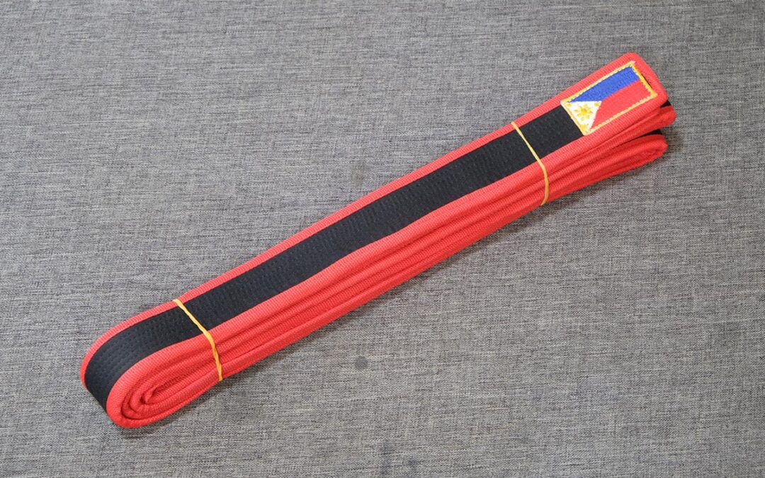 AU006 – Black belt with Philippine flag